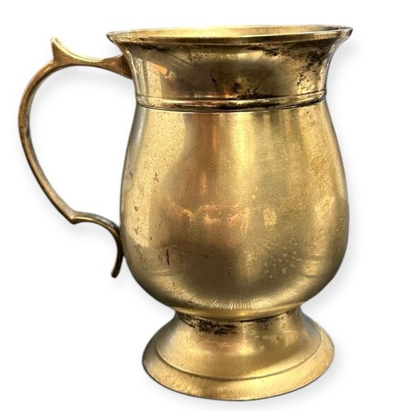 VINTAGE INTERNATIONAL SILVER CO. Silver-Plated Tankard Mug – Made in India - Picture 2 of 5